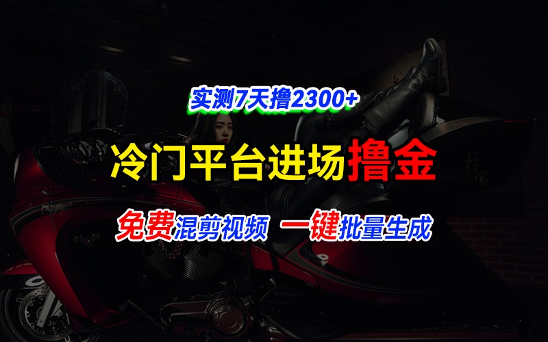 全新冷门平台vivo视频,快速免费进场搞米,通过混剪视频一键批量生成,实测7天撸2300+-鼎铸网