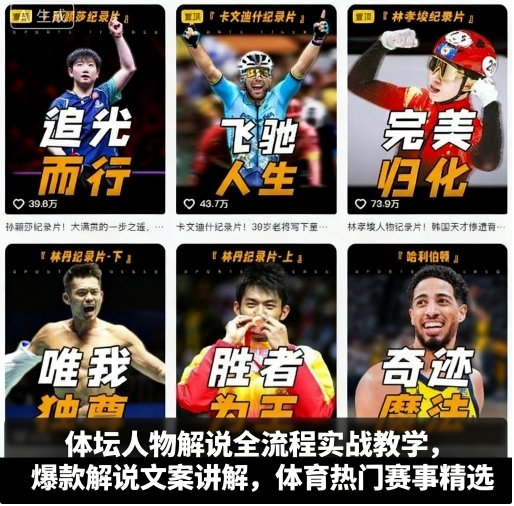 cd5397ed2401912bbf3d535abcfe671f.jpeg 体坛人物解说全流程实战教学,爆款解说文案讲解,体育热门赛事精选
