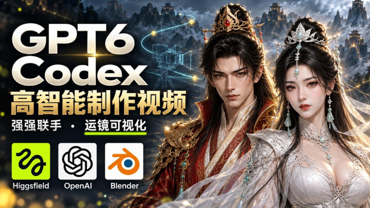 GPT-6 Astra×Codex高智能制作视频！联手Higgsfield，运镜可视化实战-鼎铸网
