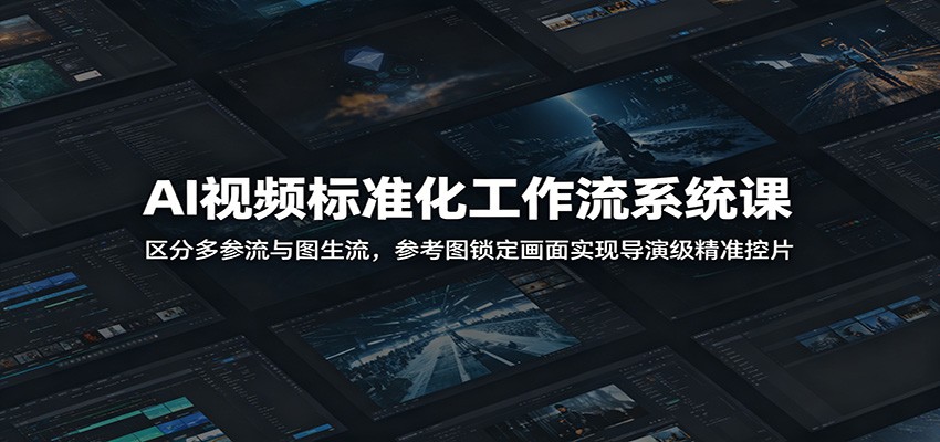 AI视频标准化工作流系统课：区分多参流与图生流，参考图锁定画面实现导演级精准控片-鼎铸网