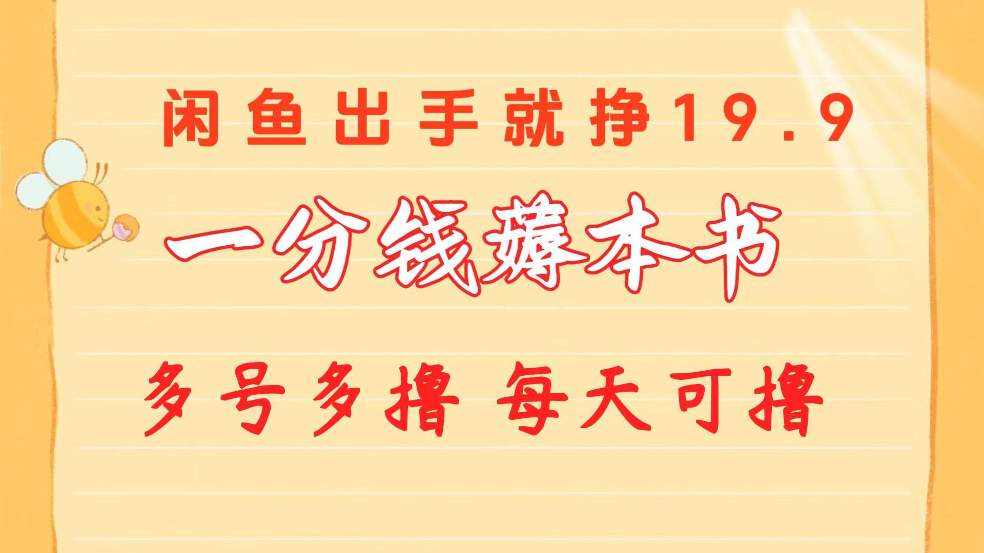 一分钱薅本书 闲鱼出售9.9-19.9不等 多号多撸  新手小白轻松上手-鼎铸网