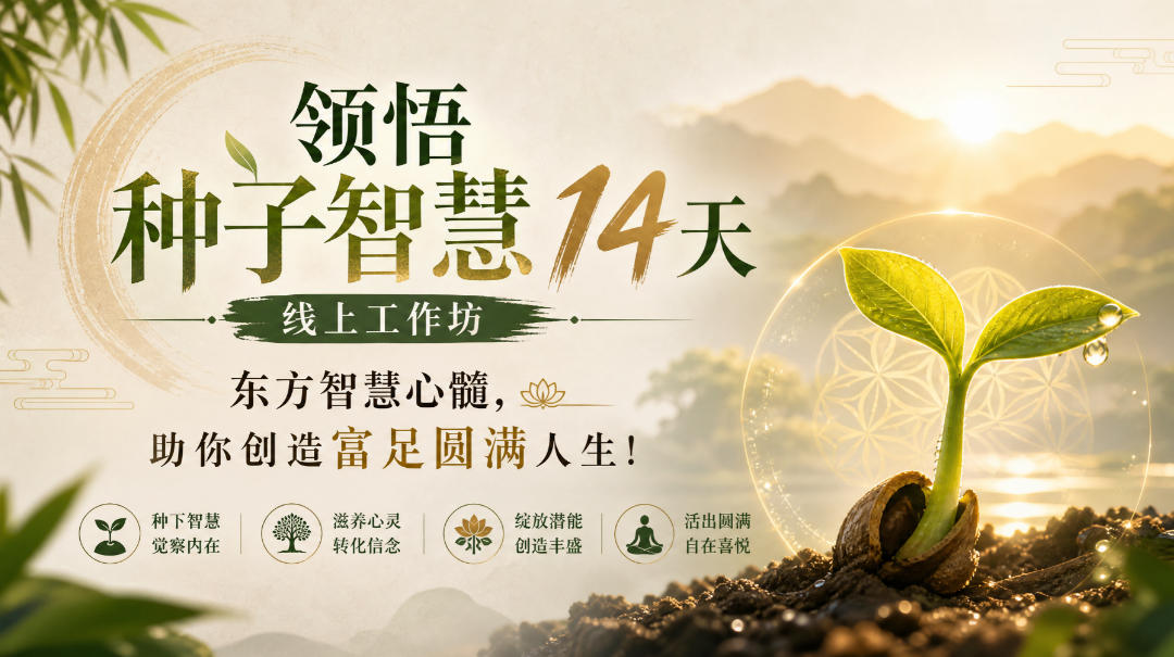 鹿大米领悟种子智慧14天线上工作坊,东方智慧心髓,助你创造富足圆满人生!-鼎铸网