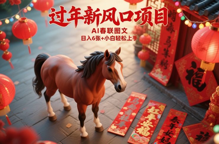 d0d6bc04648ba325b32f86de4306535c.jpeg 过年新风口项目,用ai春联图文,日入6张+小白轻松上手【揭秘】