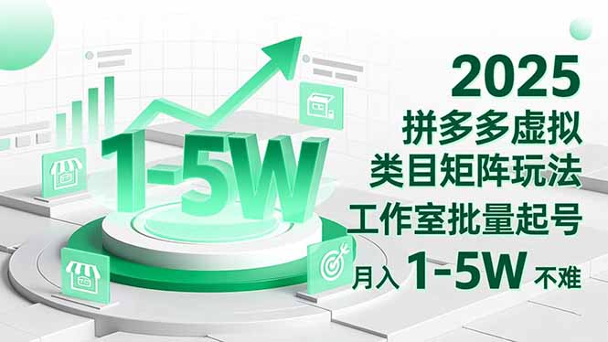 d1d85bb2f3d928653b6b12f658d8908d.jpeg 2025 拼多多虚拟类目矩阵玩法,工作室批量起号,月入 1-5W 不难