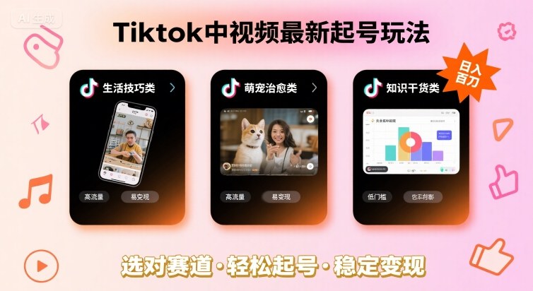 d25d542b9d8d0eb0373b1743424bd133.jpeg Tiktok中视频最新起号玩法,想要日入百刀,做好这几个赛道就可以了