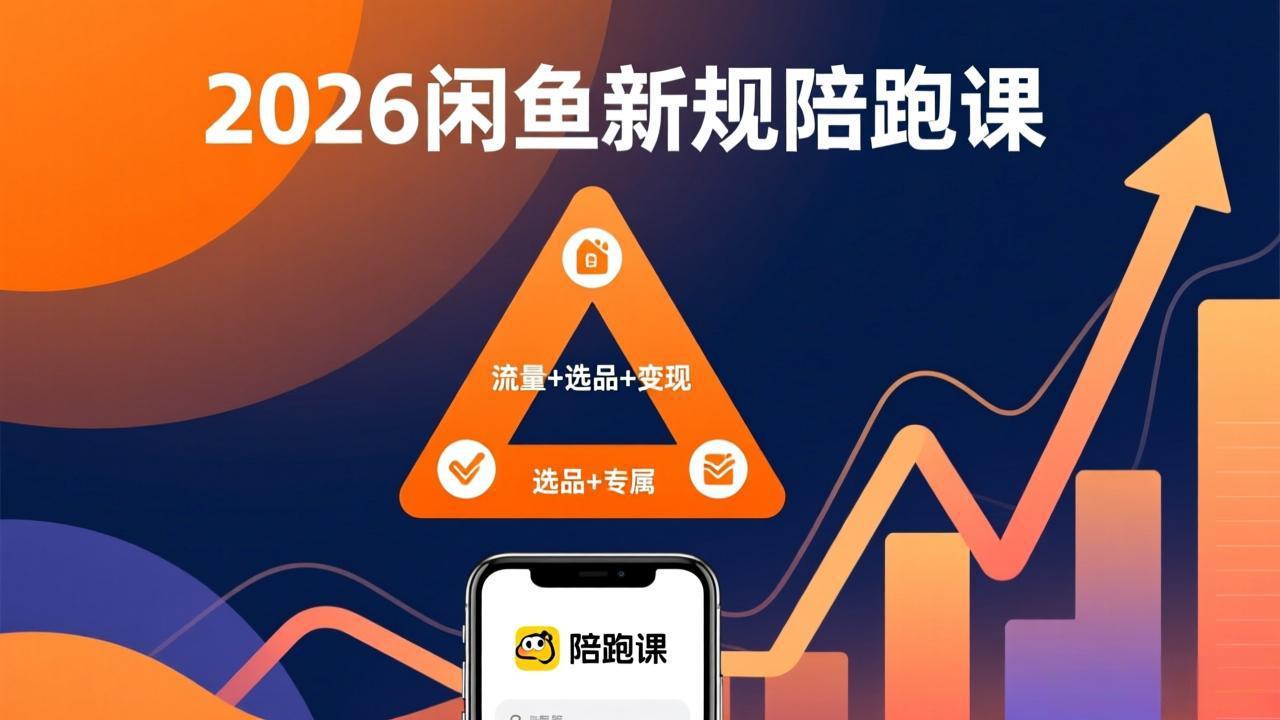 2026闲鱼高阶陪跑课全新上线，带你吃透新规玩转选品流量，从零搭建稳定变现盈利体系-鼎铸网