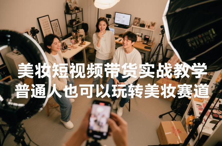美妆短视频带货实战教学,普通人也可以玩转美妆赛道-鼎铸网