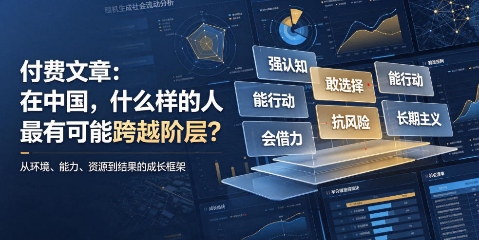 d4c32df2d89e6692918139bc1f1ae23e.jpeg 付费文章:在中国,什么样的人最有可能跨越阶层?