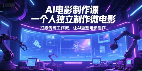 d587dac5581c2a3ebc104eac316eceac.jpeg AI电影制作课,一个人独立制作微电影,打破传统工作流,让AI重塑电影制作