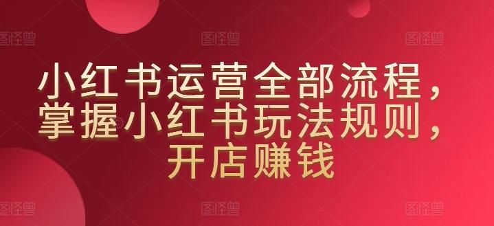 d64e9ccc11e1a1d2e74138b36ada3237.jpeg 小红书运营全部流程,掌握小红书玩法规则,开店赚钱