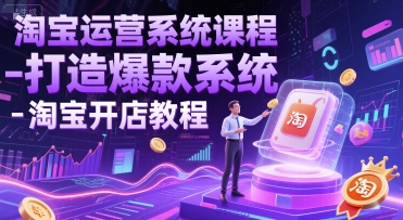 淘宝运营系统课程-打造爆款系统-淘宝开店教程-鼎铸网