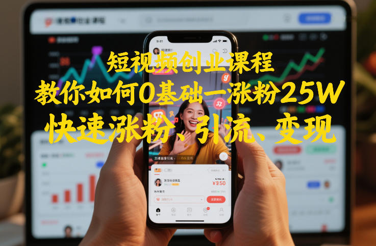 d744126683db92ef05fea8d907ec4e28.jpeg 短视频创业课程,教你如何0基础一天涨粉25W,快速涨粉、引流、变现