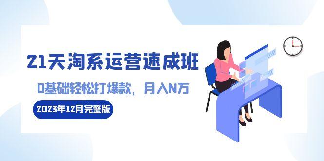 21天淘系运营-速成班2023年12月完整版：0基础轻松打爆款，月入N万-110节课-鼎铸网