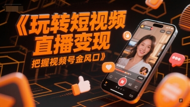 d7732d4b0973edf420c217d44a3b93ce.jpeg 玩转短视频直播变现,把握视频号金风口