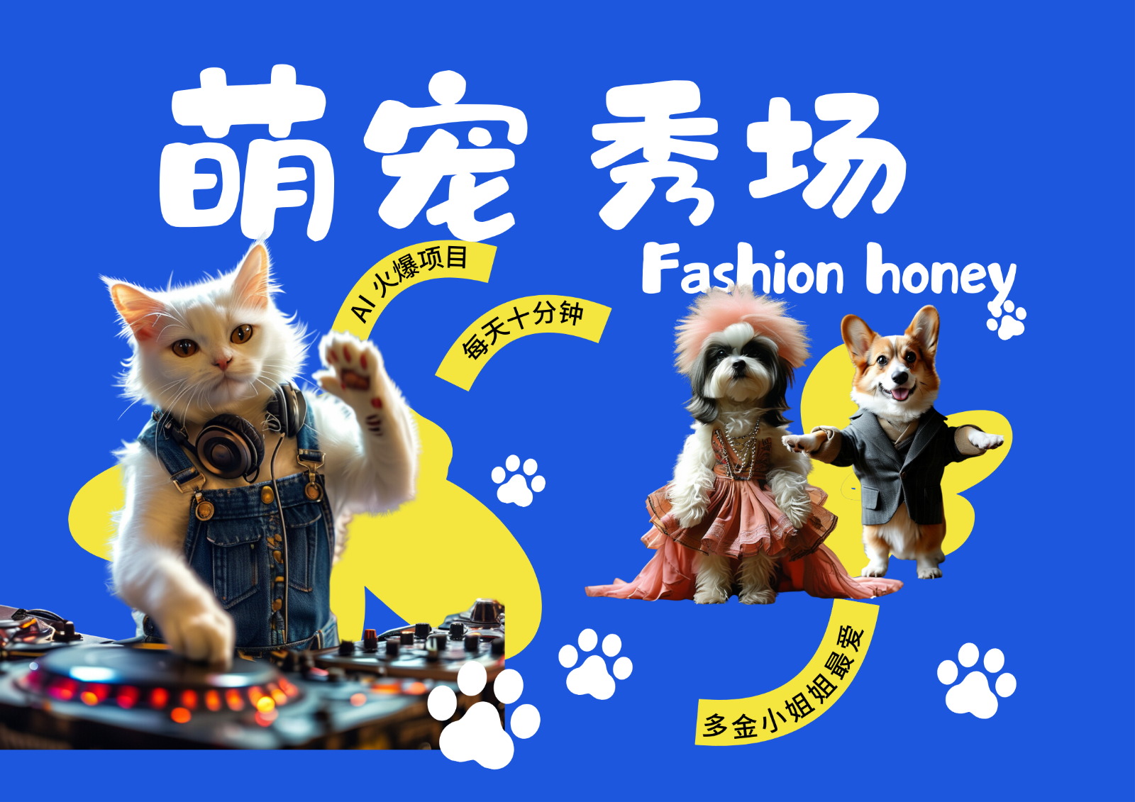 酷飒动物跳舞走秀 时尚喵FASHION汪 多金小姐姐最爱的 轻松月入破W-鼎铸网