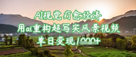 d8457356ad0e8613d2f3c8bcf2cff7e1.jpeg AI视觉疗愈经济:用ai重构超写实风景视频,单日变现多张