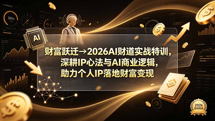d8695e826b6aacb0919eb68a9056f438.jpeg 财富跃迁→2026AI财道实战特训,深耕IP心法与AI商业逻辑,助力个人IP落地财富变现