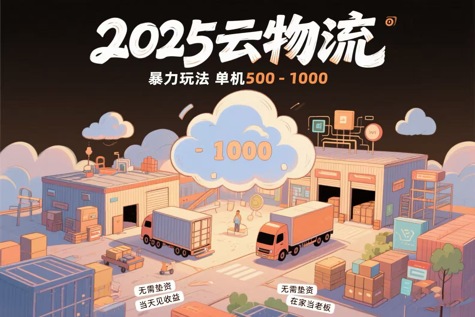 云物流赚差价，项目纯利润500~1000，无需垫资，当天到账。不需要有车，…-鼎铸网
