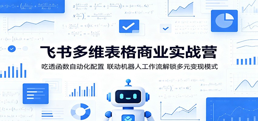 飞书多维表格商业实战营:吃透函数自动化配置,联动机器人工作流解锁多元变现模式-鼎铸网