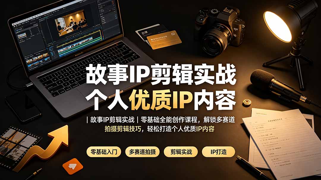 d9eb57f81a2b196e1d031796c074df1c.jpeg 故事IP剪辑实战|零基础全能创作课程,解锁多赛道拍摄剪辑技巧,轻松打造个人优质IP内容
