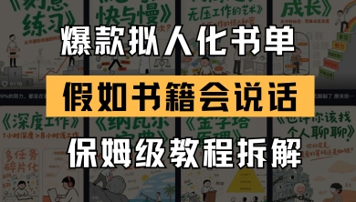 da1ee9d7562ba6e264c27d6ded420d96.jpeg 最新爆款拟人化书单玩法,假如书籍会说话,保姆级教程