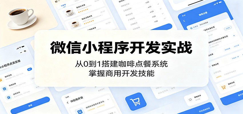 微信小程序开发实战:从0到1搭建咖啡点餐系统,掌握商用开发技能-鼎铸网