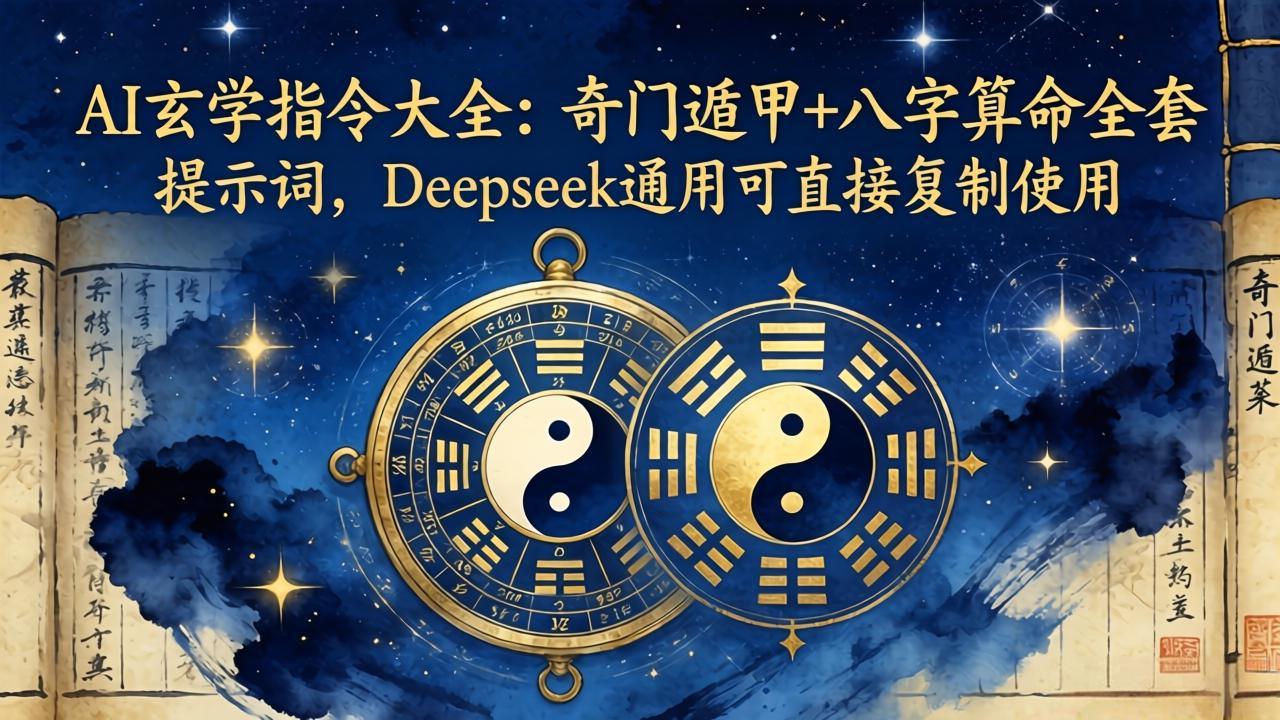 AI玄学指令大全:奇门遁甲+八字算命全套提示词,Deepseek通用可直接复制使用-鼎铸网