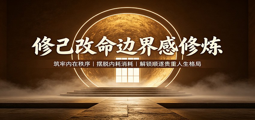 修己改命边界感修炼:筑牢内在秩序,摆脱内耗消耗,解锁顺遂贵重人生格局-鼎铸网