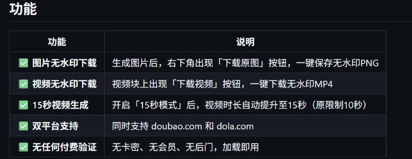 db957f486c3907bc4c65284d96ede18e.jpeg 豆包生成15秒视频——浏览器插件,开源免费,纯净无验证,无需任何激活码