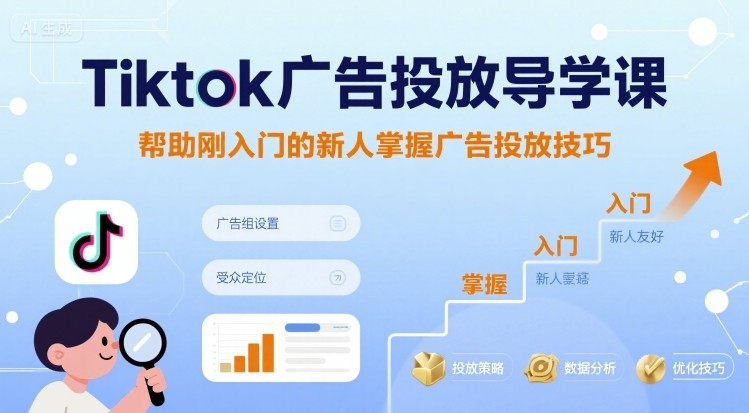 dc488e184bb65f4afe067c31d9b3b1f6.jpeg Tiktok广告投放导学课,帮助刚入门的新人掌握广告投放技巧