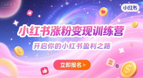 小红书涨粉变现训练营，开启你的小红书盈利之路-鼎铸网