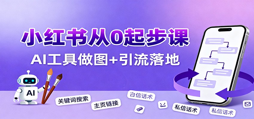小红书引流从0起步，养号、内容发布、运营、AI工具做图，引流落地-鼎铸网