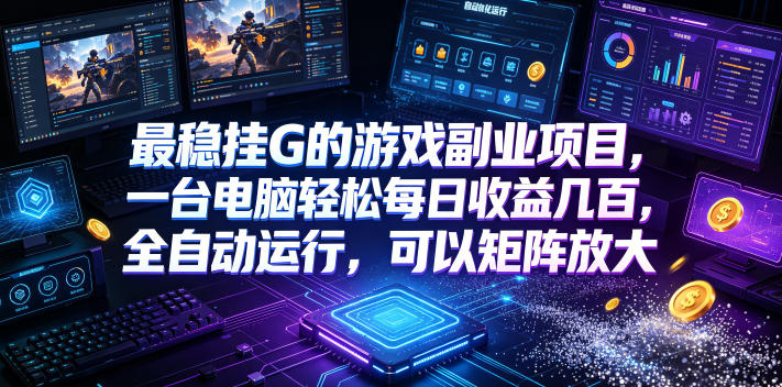de02c06df0b0ddbc6e89150bed72793f.jpeg 最稳挂G的游戏副业项目,一台电脑轻松每日收益几百,全自动运行,可以矩阵放大【揭秘】