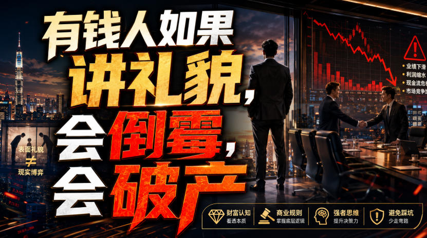 付费文章:有钱人如果讲礼貌,会倒霉,会破产-鼎铸网