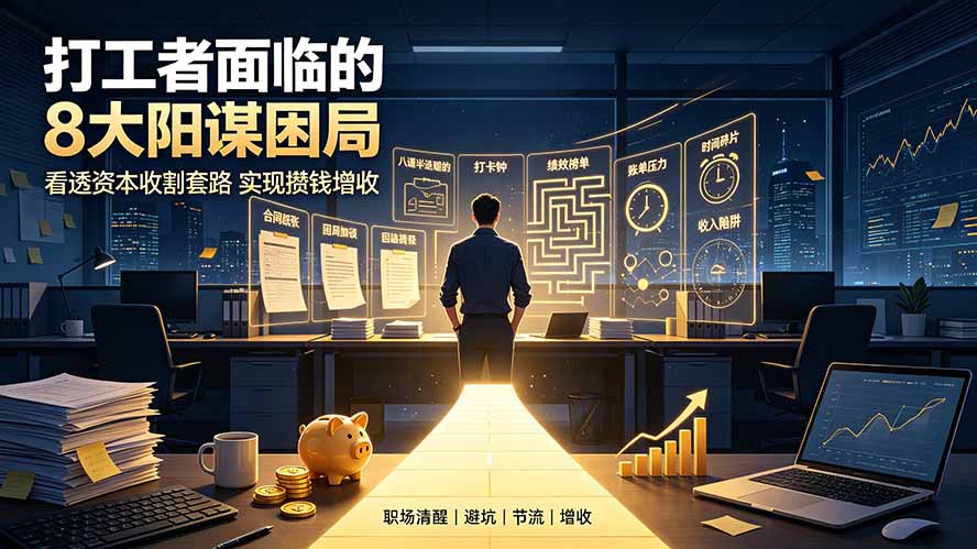 付费文章：打工者面临的8大阳谋困局，看透资本收割套路实现攒钱增收-鼎铸网