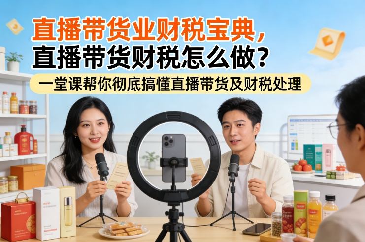 直播带货业财税宝典,直播带货财税怎么做?一堂课帮你彻底搞懂直播带货及财税处理-鼎铸网