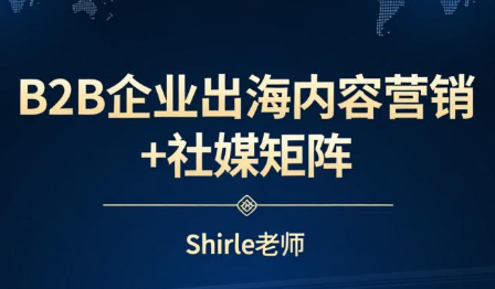shirle老师·B2B企业出海内容营销+社媒矩阵-鼎铸网
