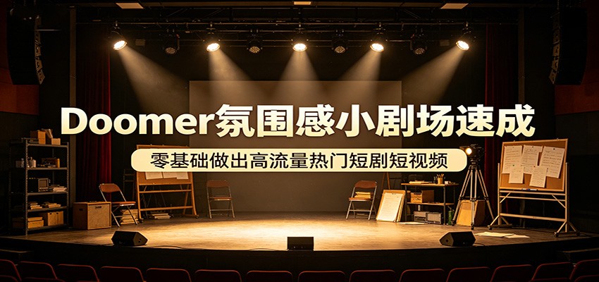 Doomer氛围感小剧场速成，零基础做出高流量热门短剧短视频-鼎铸网