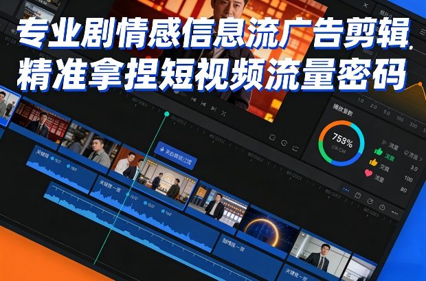 专业剧情感信息流广告剪辑，精准拿捏短视频流量密码-鼎铸网