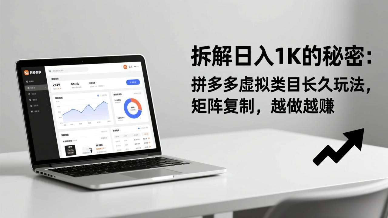 拆解日入 1K 的秘密：拼多多虚拟类目长久玩法，矩阵复制，越做越赚-鼎铸网