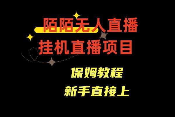收费1980的，陌陌无人直播，通道人数少，新手容易上手-鼎铸网