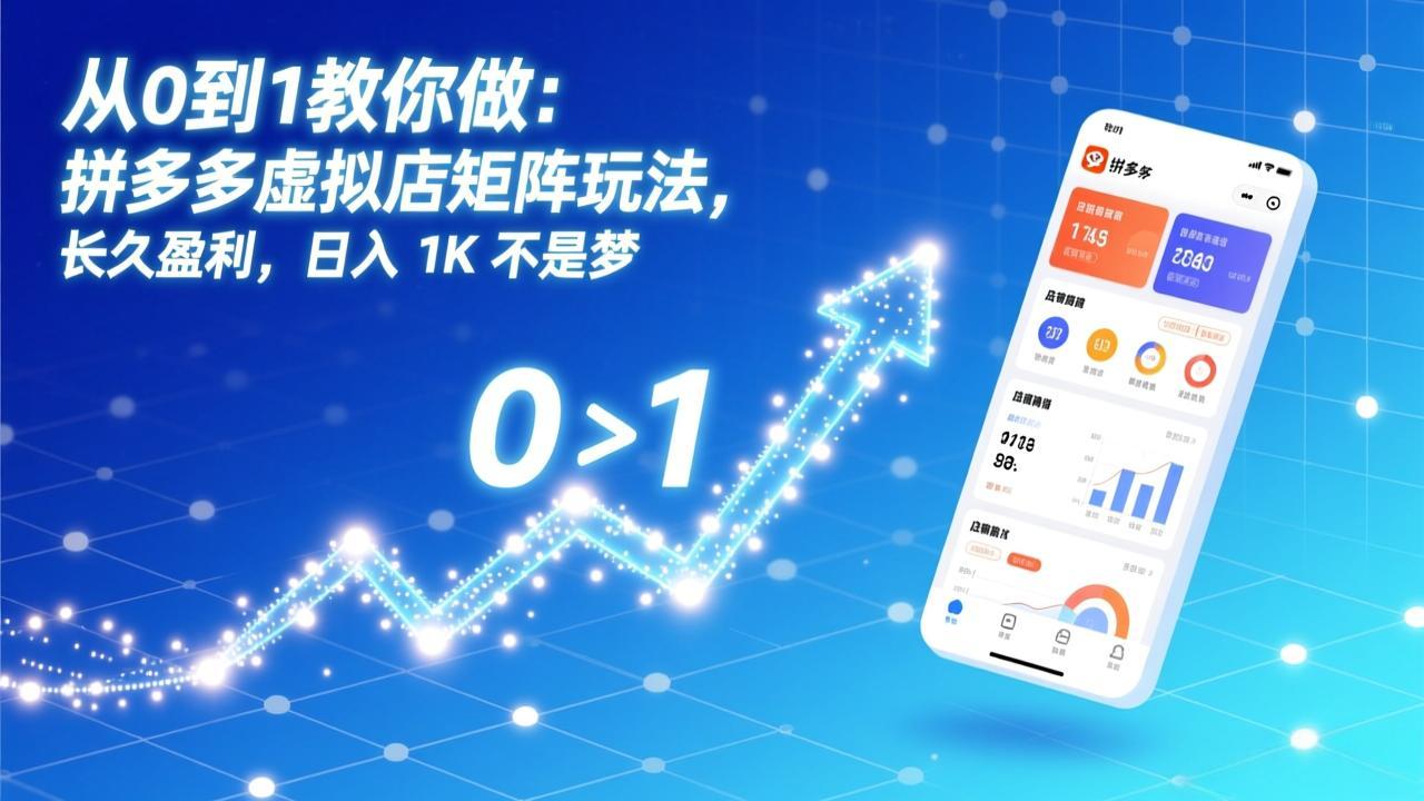 从0到1教你做：拼多多虚拟店矩阵玩法，长久盈利，日入 1K 不是梦-鼎铸网