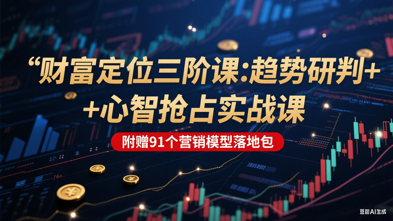 财富定位三阶:趋势研判 + 心智抢占实战课,附赠91个营销模型落地包-鼎铸网