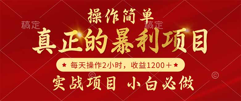 真正的暴利项目，操作简单，每天收益1200＋，自己做老板-鼎铸网