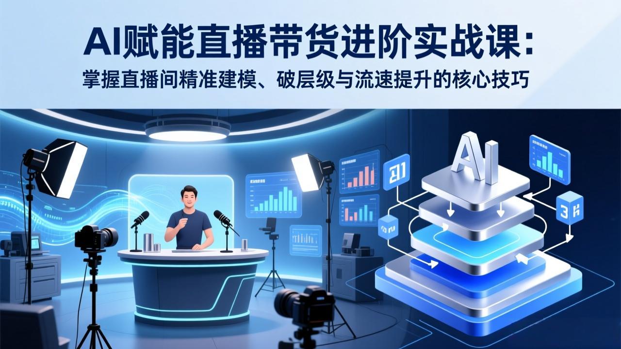 e413115218dce8246efe00badfcd2f70.jpeg AI赋能直播带货进阶实战课:掌握直播间精准建模、破层级与流速提升的核心技巧