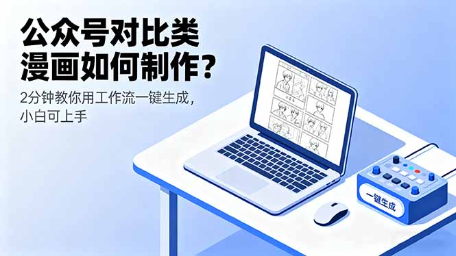 e548399508426e77f1deee70f630004f.jpeg 公众号对比类漫画如何制作?2分钟教你用工作流一键生成,小白可上手