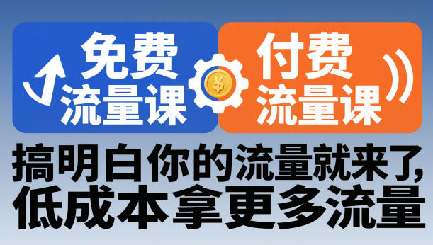 拼多多免费流量课+付费流量课，搞明白你的流量就来了，低成本拿更多流量-鼎铸网