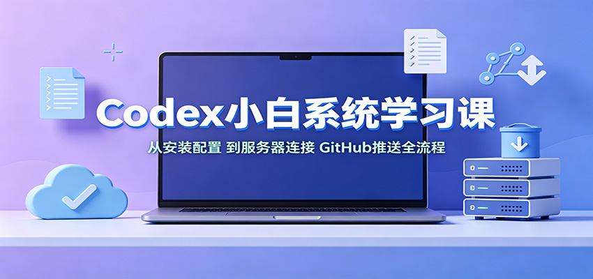 Codex小白系统学习课：小从安装配置，到服务器连接、GitHub推送全流程-鼎铸网