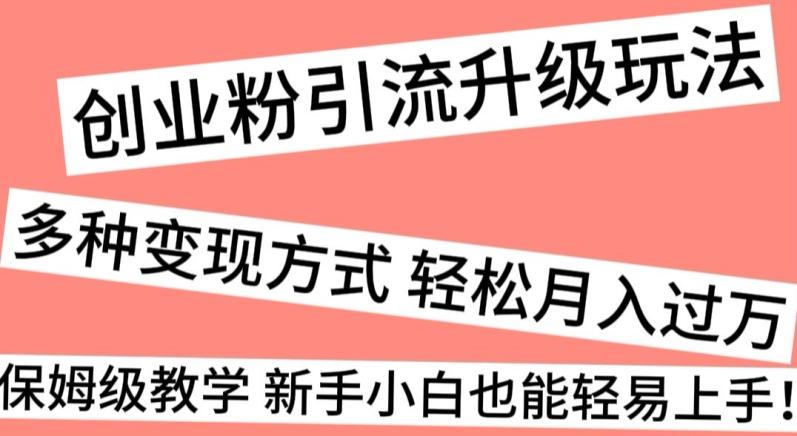 e6698e6edee085d9761cc67f8b49118f.jpeg 创业粉引流升级玩法,多种变现方式轻松月入过万,保姆级教学新手小白也能轻易上手!