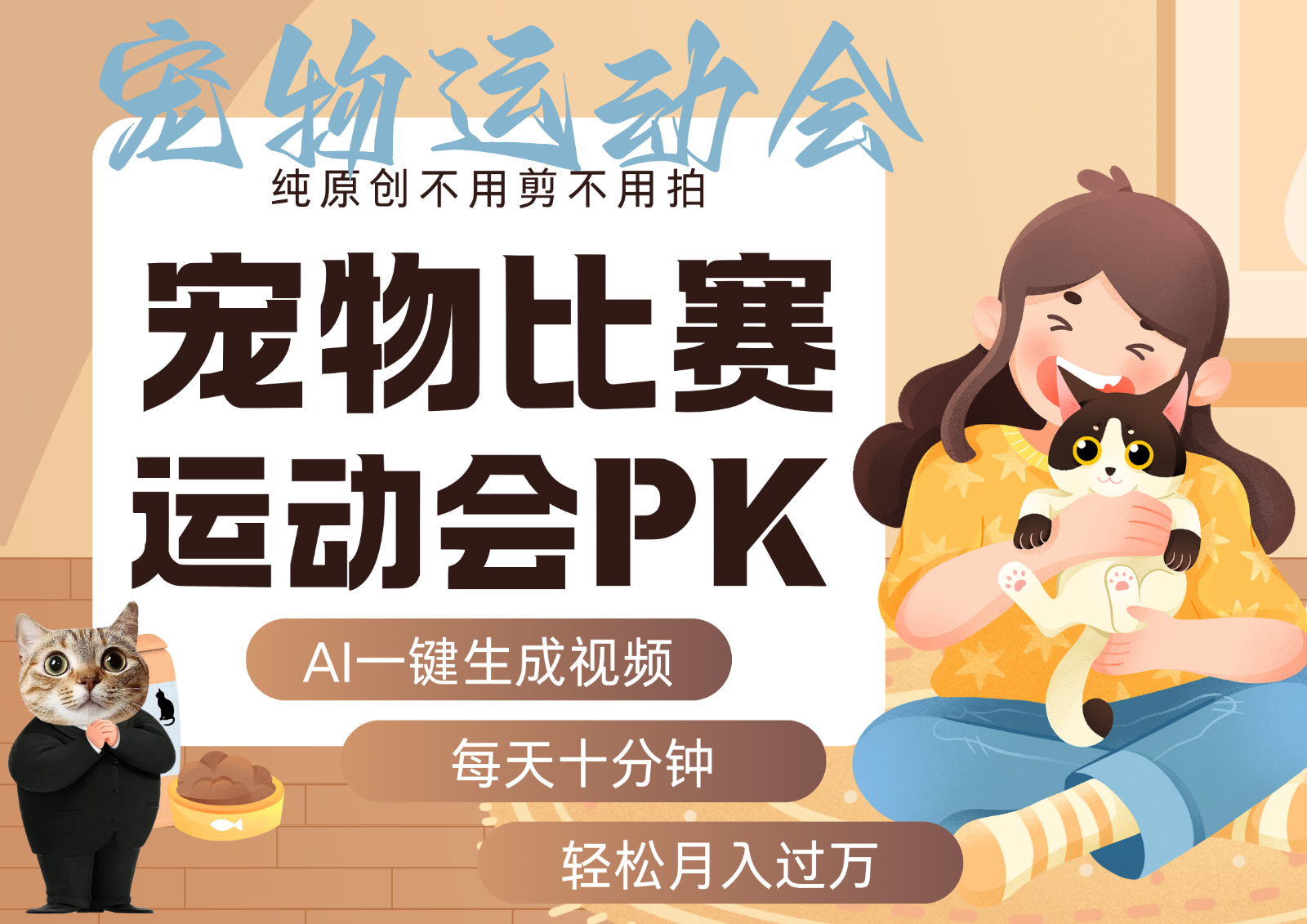 AI萌宠运动员跳水 射击 篮球 足球比赛 每天十分钟 附详细提示词文案库 代替做…-鼎铸网